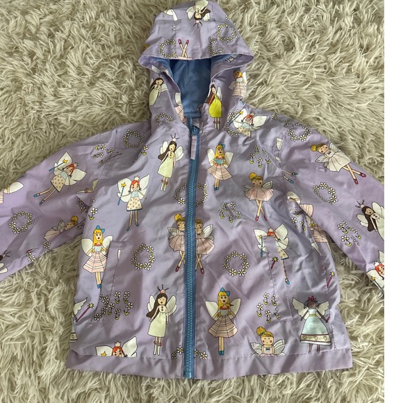 Holly & Beau Other - Holly &‎ Beau Girls Fairy Print Hooded Raincoat Age 2 Lavender Blue